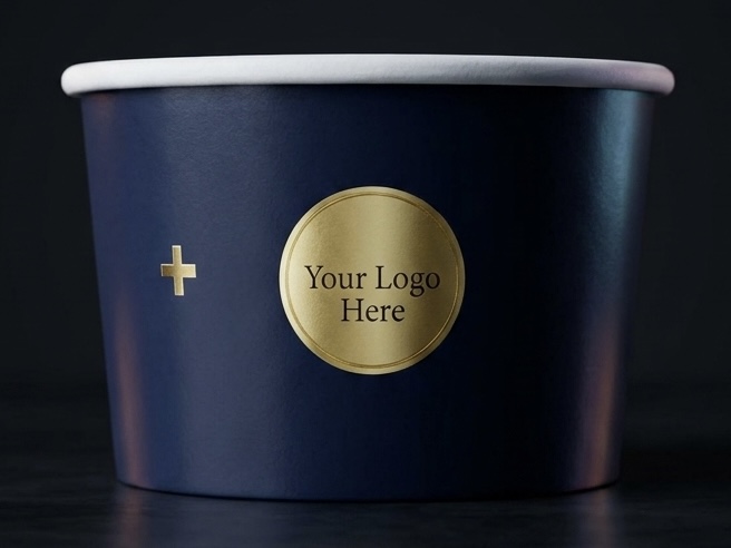 Logo sticker cup
