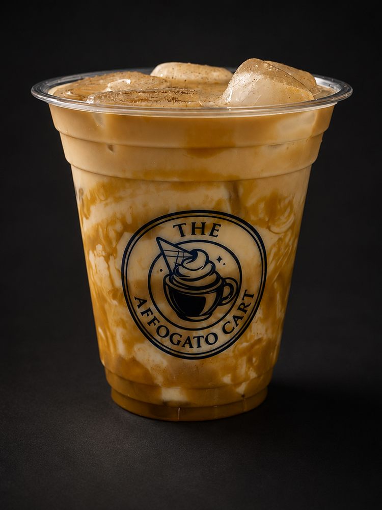 Pistachio iced latte
